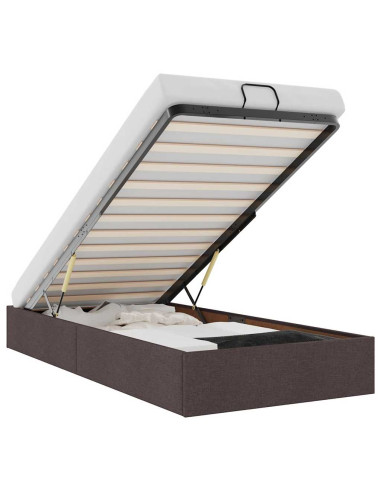 Struttura Letto Pouf senza Materasso 90x190 cm in Tessuto