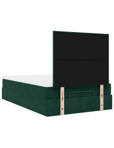 Struttura Letto Pouf con Materassi 120x190 cm Velluto