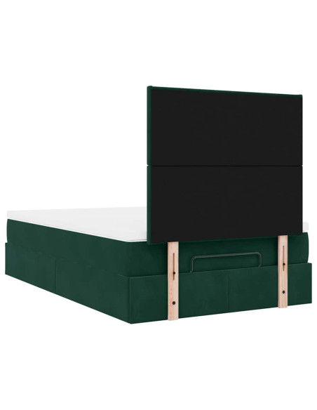 Struttura Letto Pouf con Materassi 120x190 cm Velluto