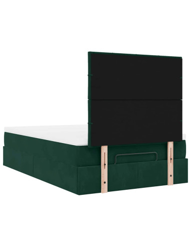 Struttura Letto Pouf con Materassi 120x190 cm Velluto