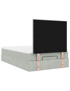 Struttura Letto Pouf con Materassi 120x190 cm Velluto