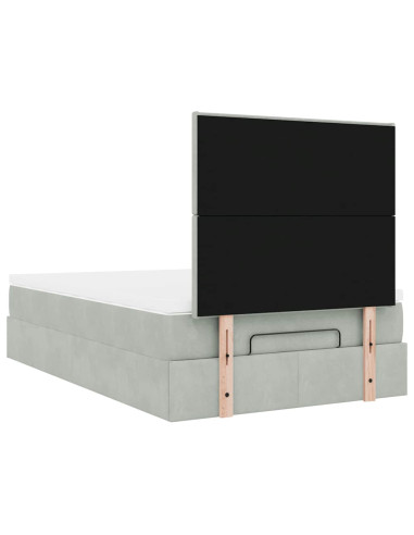 Struttura Letto Pouf con Materassi 120x190 cm Velluto