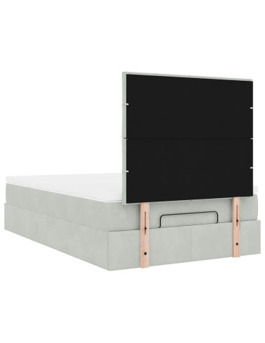 Struttura Letto Pouf con Materassi 120x190 cm Velluto