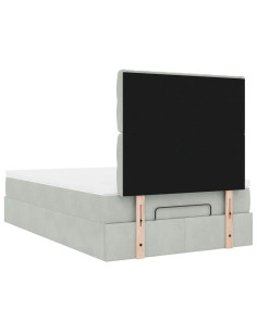 Struttura Letto Pouf con Materassi 120x190 cm Velluto