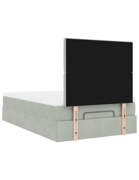 Struttura Letto Pouf con Materassi 120x190 cm Velluto