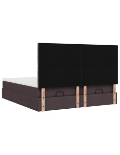 Struttura Letto Pouf con Materassi 160x200 cm in Tessuto