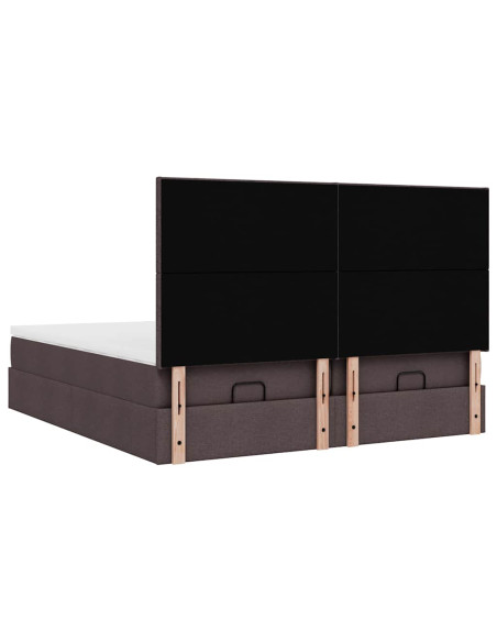 Struttura Letto Pouf con Materassi 160x200 cm in Tessuto