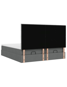 Struttura Letto Pouf con Materassi 160x200 cm in Tessuto