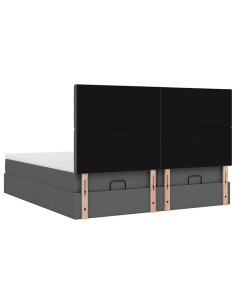 Struttura Letto Pouf con Materassi 160x200 cm in Tessuto