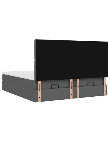 Struttura Letto Pouf con Materassi 160x200 cm in Tessuto