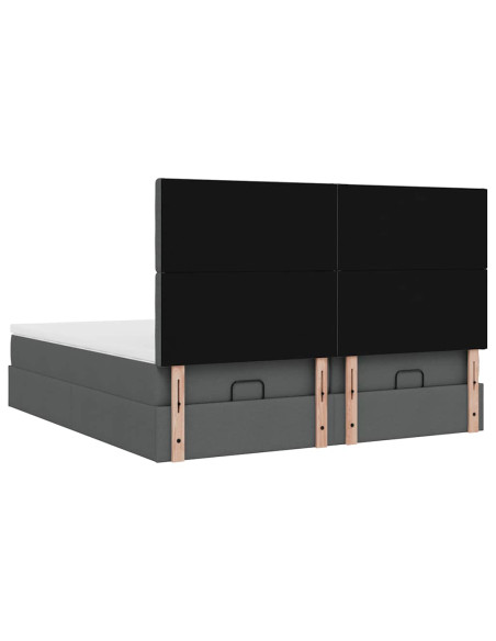 Struttura Letto Pouf con Materassi 160x200 cm in Tessuto