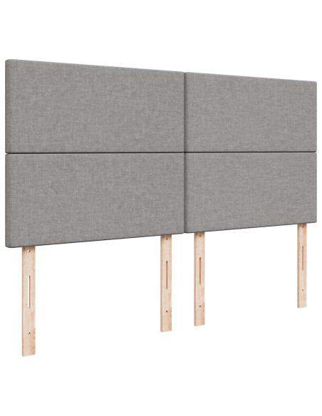 Struttura Letto Pouf con Materassi 200x200 cm in Tessuto