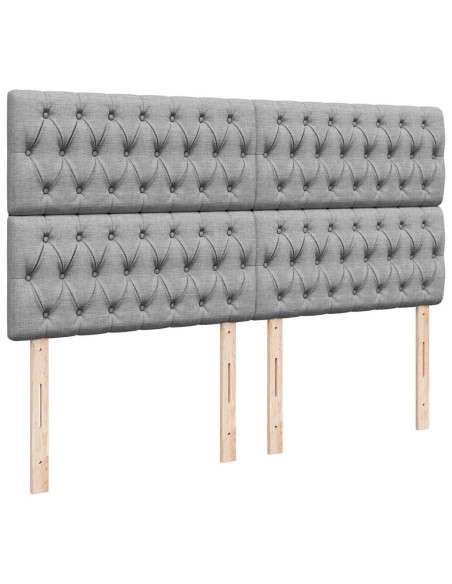 Struttura Letto Pouf con Materassi 200x200 cm in Tessuto