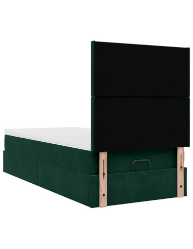 Struttura Letto Pouf con Materassi 80x200 cm Velluto