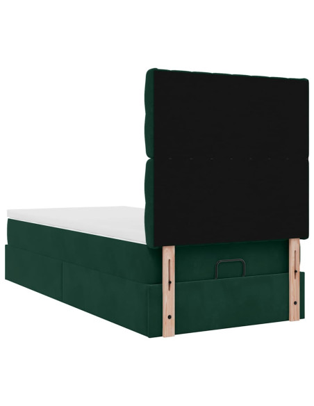 Struttura Letto Pouf con Materassi 80x200 cm Velluto