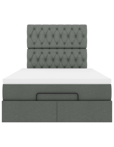 Struttura Letto Pouf con Materasso 80x200 cm in Tessuto