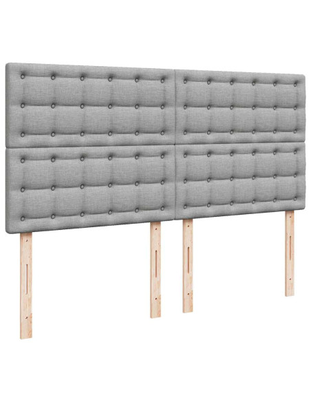 Struttura Letto Pouf con Materassi 200x200 cm in Tessuto