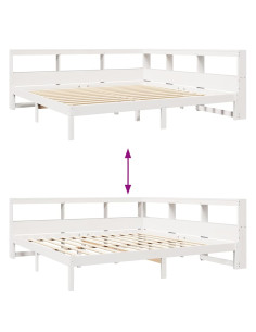 Giroletto con Libreria senza Materasso 180x200 cm in Legno Pino