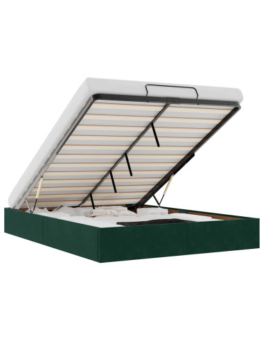 Struttura Letto Pouf senza Materasso 140x190 cm in Velluto