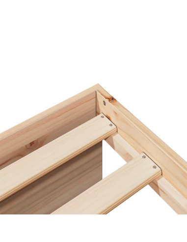 Divano Letto con Materasso 80x200 cm in Legno Massello di Pino