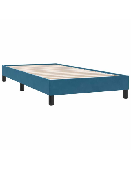 Giroletto senza Materasso Blu Scuro 80x220 cm in Velluto