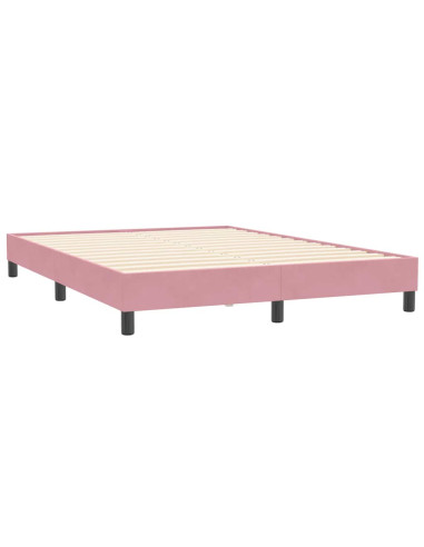 Giroletto senza Materasso Rosa 140x210 cm Velluto