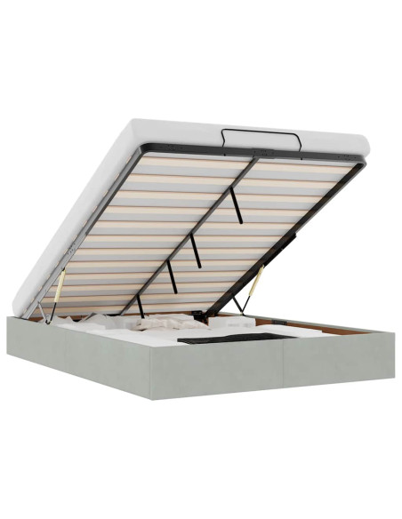 Struttura Letto Pouf Senza Materasso 140x190 cm Velluto