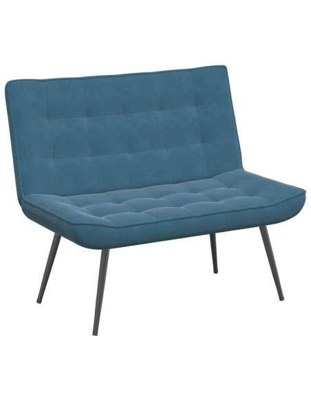 Panca Blu 110x74x84 cm in Velluto