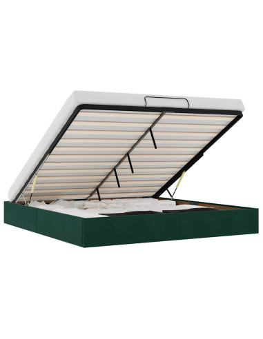 Struttura Letto Pouf senza Materasso 200x200 cm in Velluto