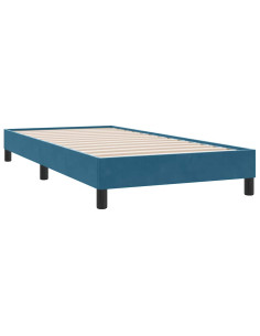 Giroletto senza Materasso Blu Scuro 100x210 cm in Velluto