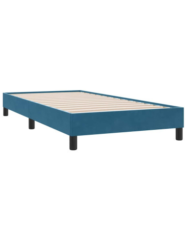 Giroletto senza Materasso Blu Scuro 80x210 cm in Velluto