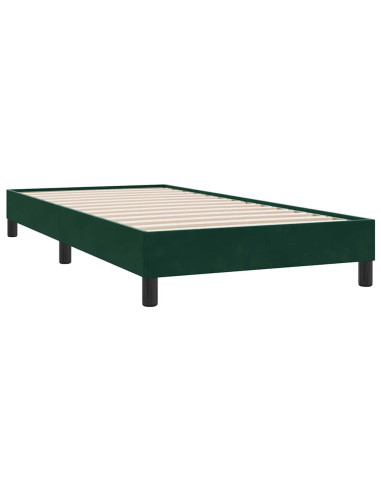 Giroletto senza Materasso Verde Scuro 100x210 cm in Velluto