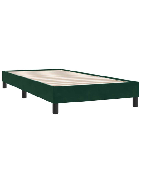 Giroletto senza Materasso Verde Scuro 100x210 cm in Velluto
