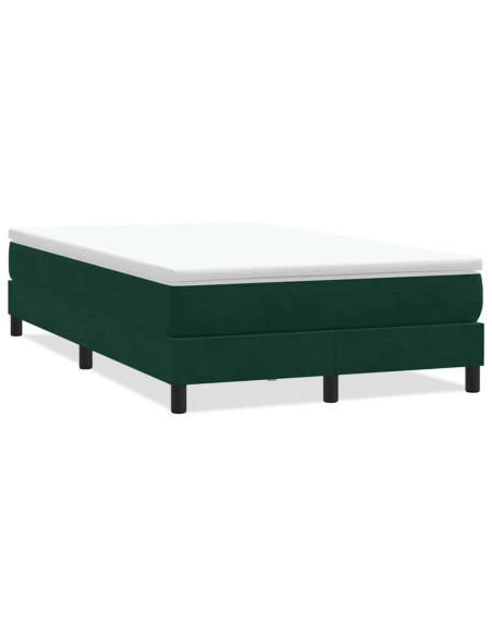Giroletto a Molle senza Materasso Verde Scuro 120x210cm Velluto