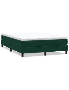 Giroletto a Molle senza Materasso Verde Scuro 160x210cm Velluto