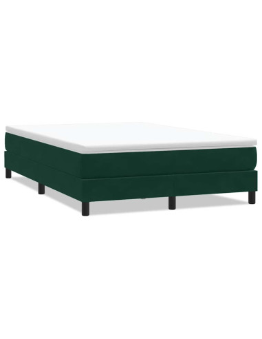 Giroletto a Molle senza Materasso Verde Scuro 160x210cm Velluto