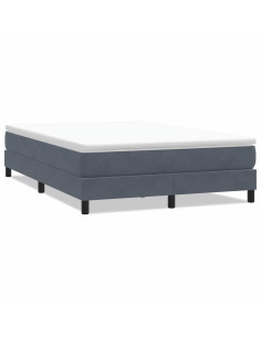 Giroletto Molle senza Materasso Grigio Scuro 160x210 cm Velluto