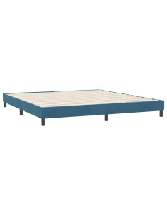 Giroletto senza Materasso Blu Scuro 180x220 cm in Velluto