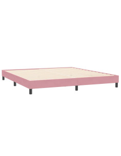 Giroletto senza Materasso Rosa 200x220 cm Velluto