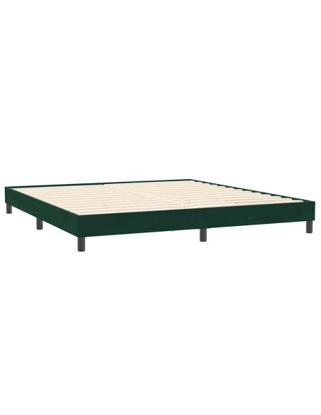 Giroletto senza Materasso Verde Scuro 200x220 cm in Velluto