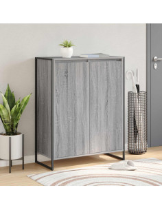 Mobile per scarpe con porta Grigio Sonoma 79 x 36 x 100 cm