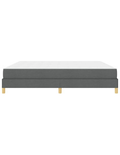 Letto a molle con materasso Grigio scuro 200 x 200 cm Tessuto