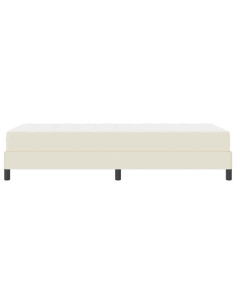 Struttura del letto con materasso Crema 100 x 200 cm Tessuto