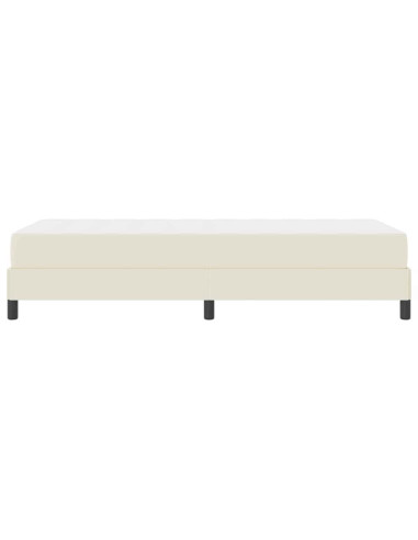 Struttura del letto con materasso Crema 100 x 200 cm Tessuto
