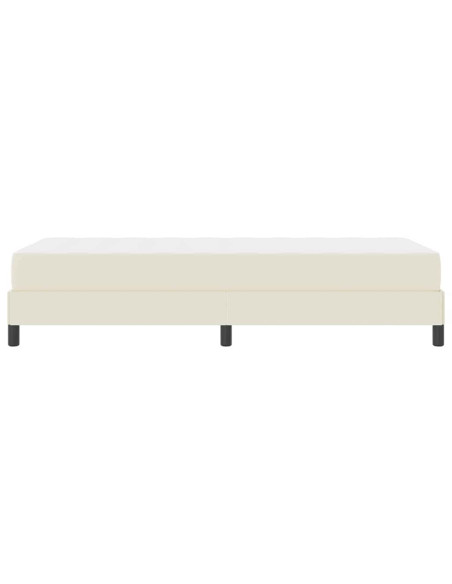 Struttura del letto con materasso Crema 100 x 200 cm Tessuto