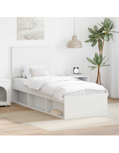 Struttura del letto Bianco 75 x 190 cm Pino massello