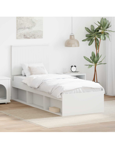 Struttura del letto Bianco 75 x 190 cm Pino massello