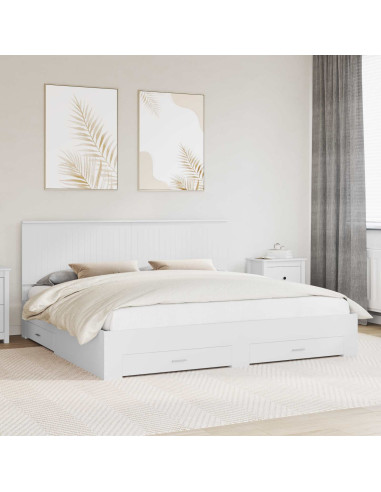 Struttura del letto Bianco 200 x 200 cm Legno multistrato