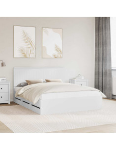 Struttura del letto Bianco 160 x 200 cm Legno Ingegnerizzato