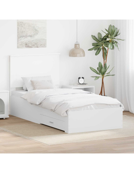 Struttura del letto Bianco 90 x 190 cm Legno multistrato